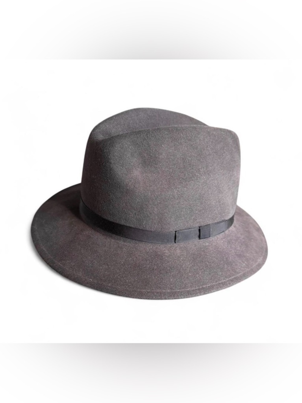 Country Gentleman Lite Felt Wool Fedora Hat Gray Wide Brim Western Ranch XL